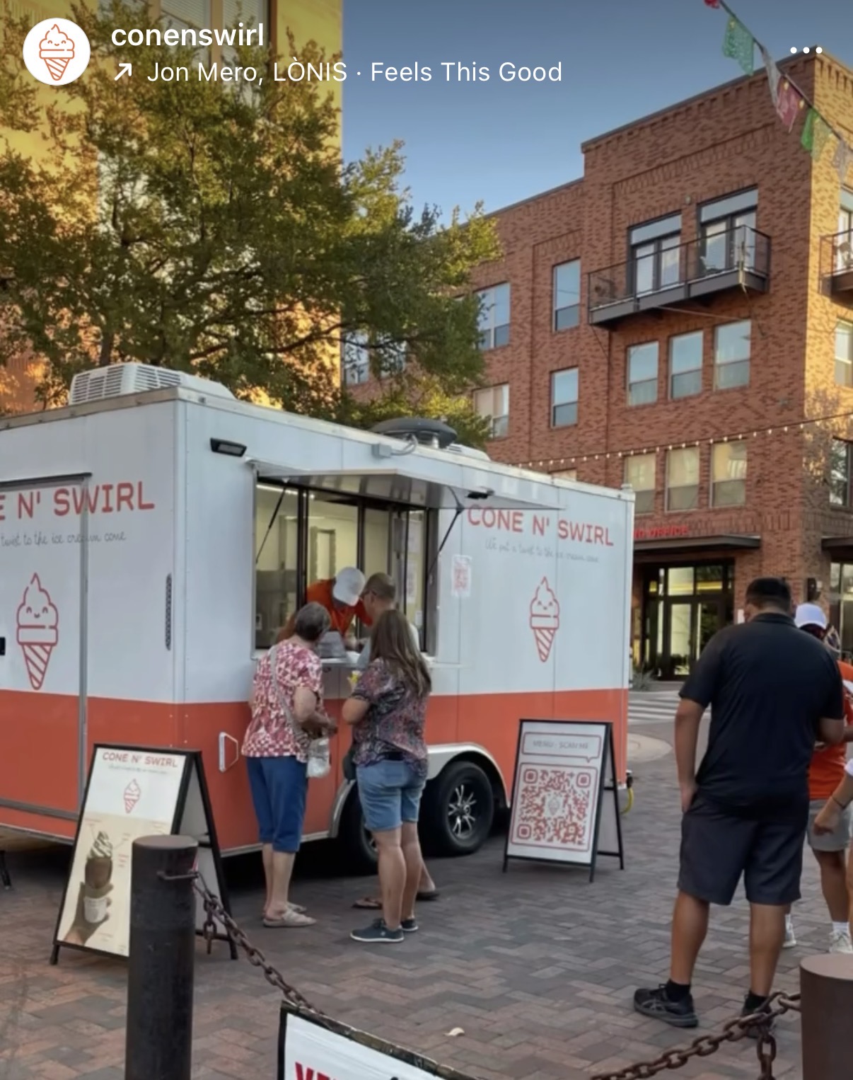 CONE N' SWIRL food truck serving at the window