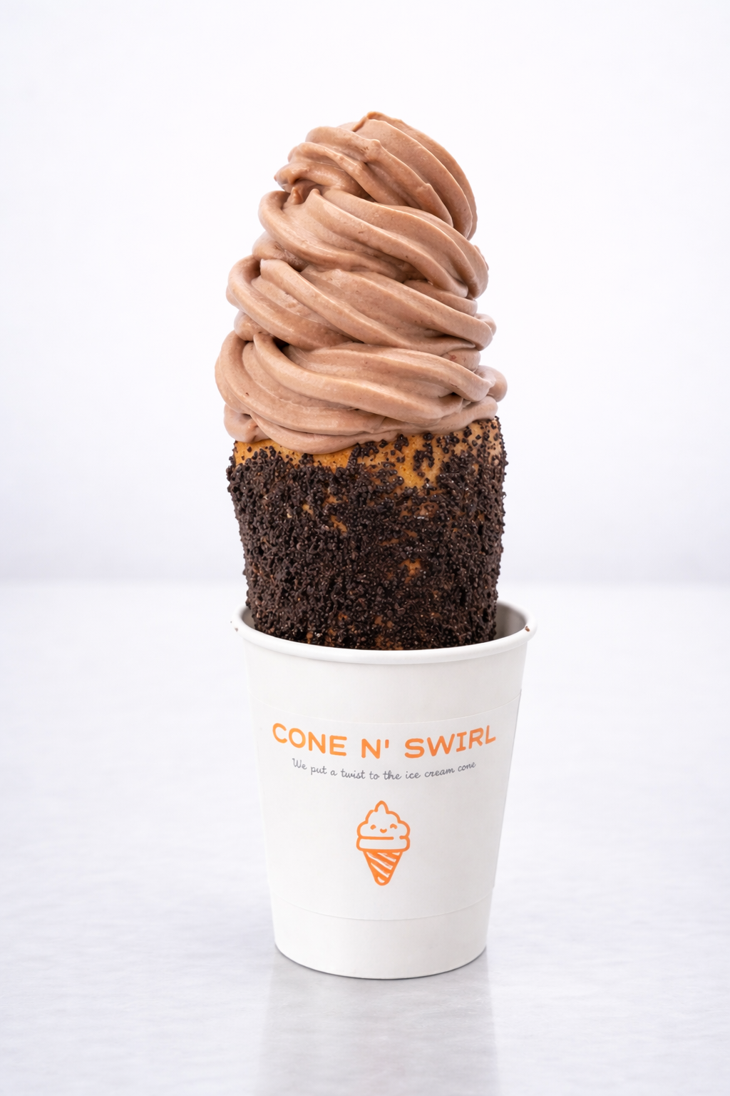 Oreo cone with ice cream