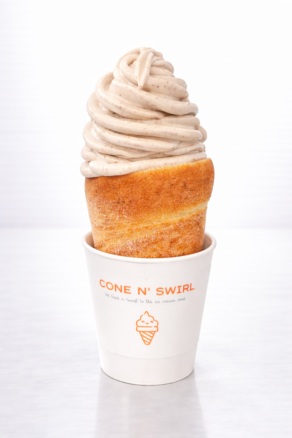 Plain cone with soft serve